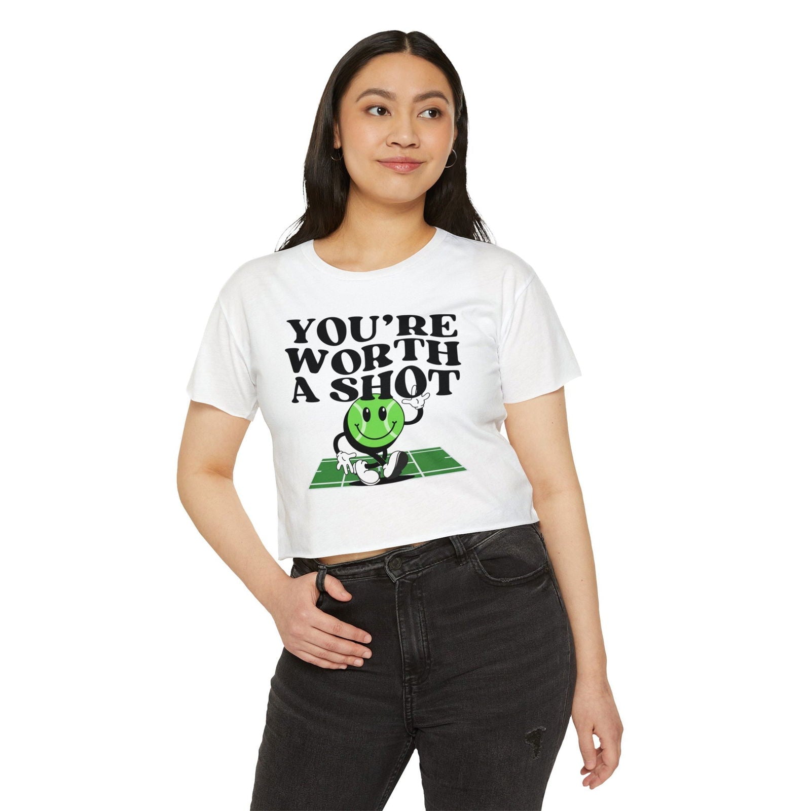 YOU'RE WORTH A SHOT - Tennis Crop Top - GRANDSLAM PH