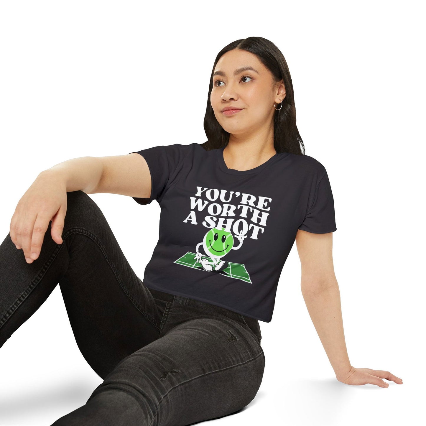 YOU'RE WORTH A SHOT - Tennis Crop Top - GRANDSLAM PH