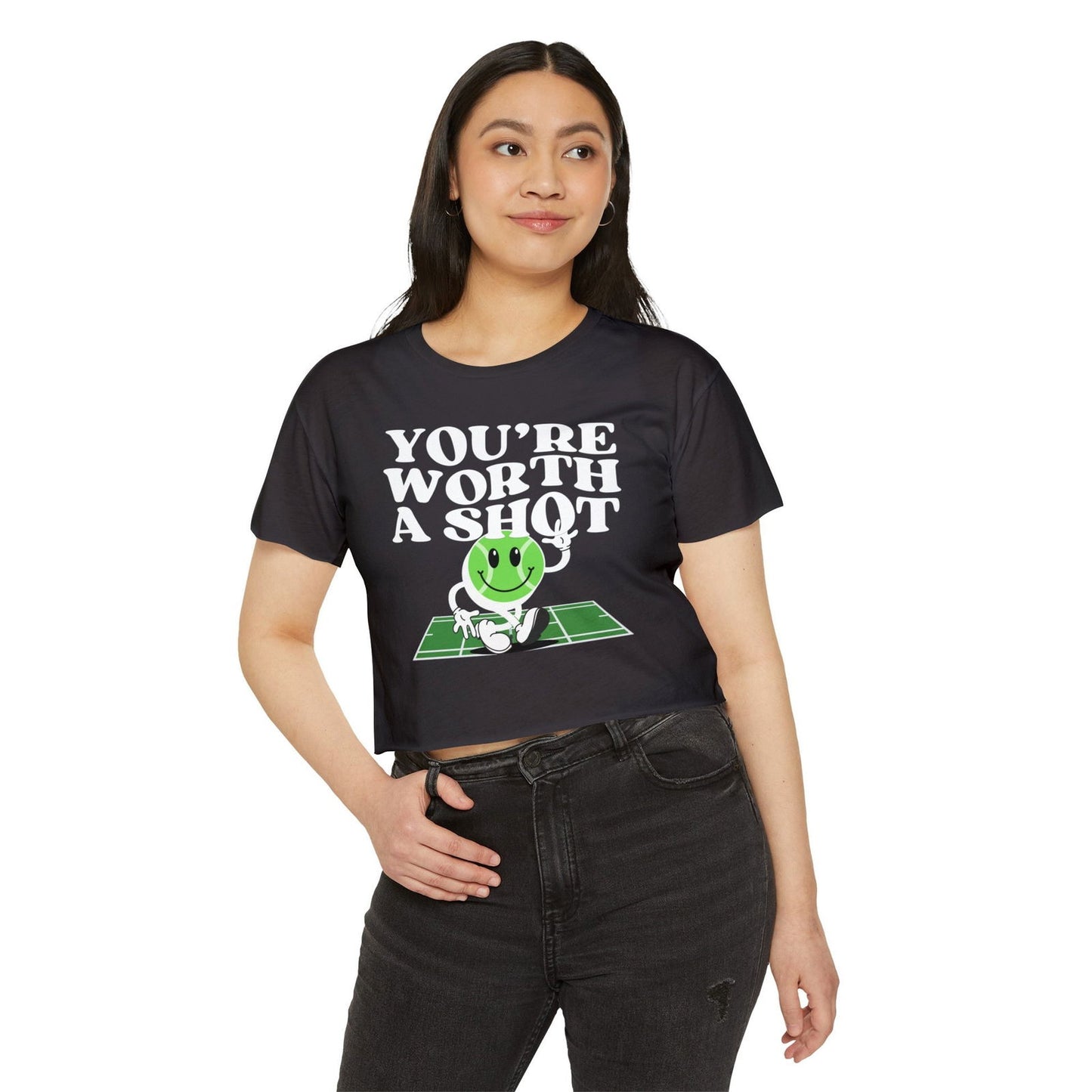 YOU'RE WORTH A SHOT - Tennis Crop Top - GRANDSLAM PH