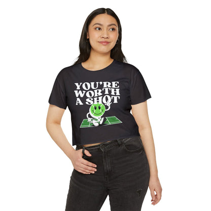YOU'RE WORTH A SHOT - Tennis Crop Top - GRANDSLAM PH
