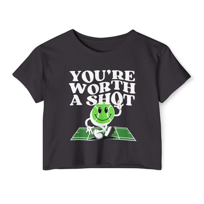 YOU'RE WORTH A SHOT - Tennis Crop Top - GRANDSLAM PH