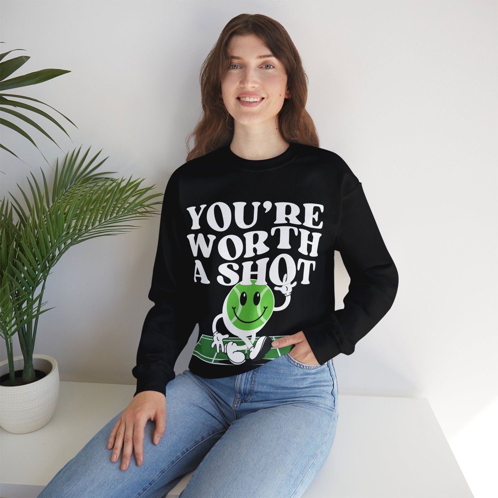 YOU'RE WORTH A SHOT - Tennis Sweatshirt - GRANDSLAM PH