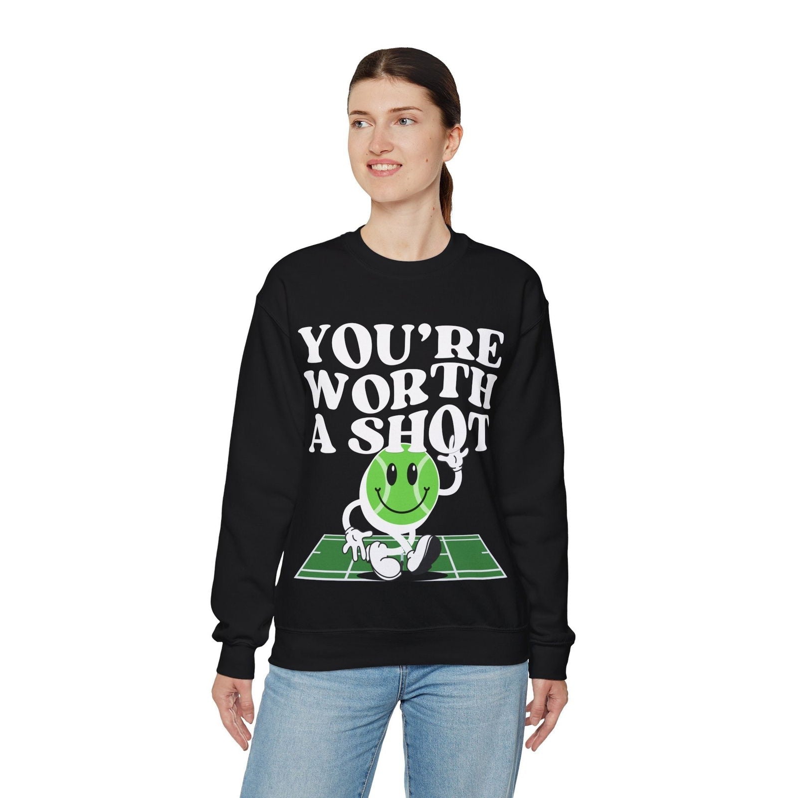 YOU'RE WORTH A SHOT - Tennis Sweatshirt - GRANDSLAM PH
