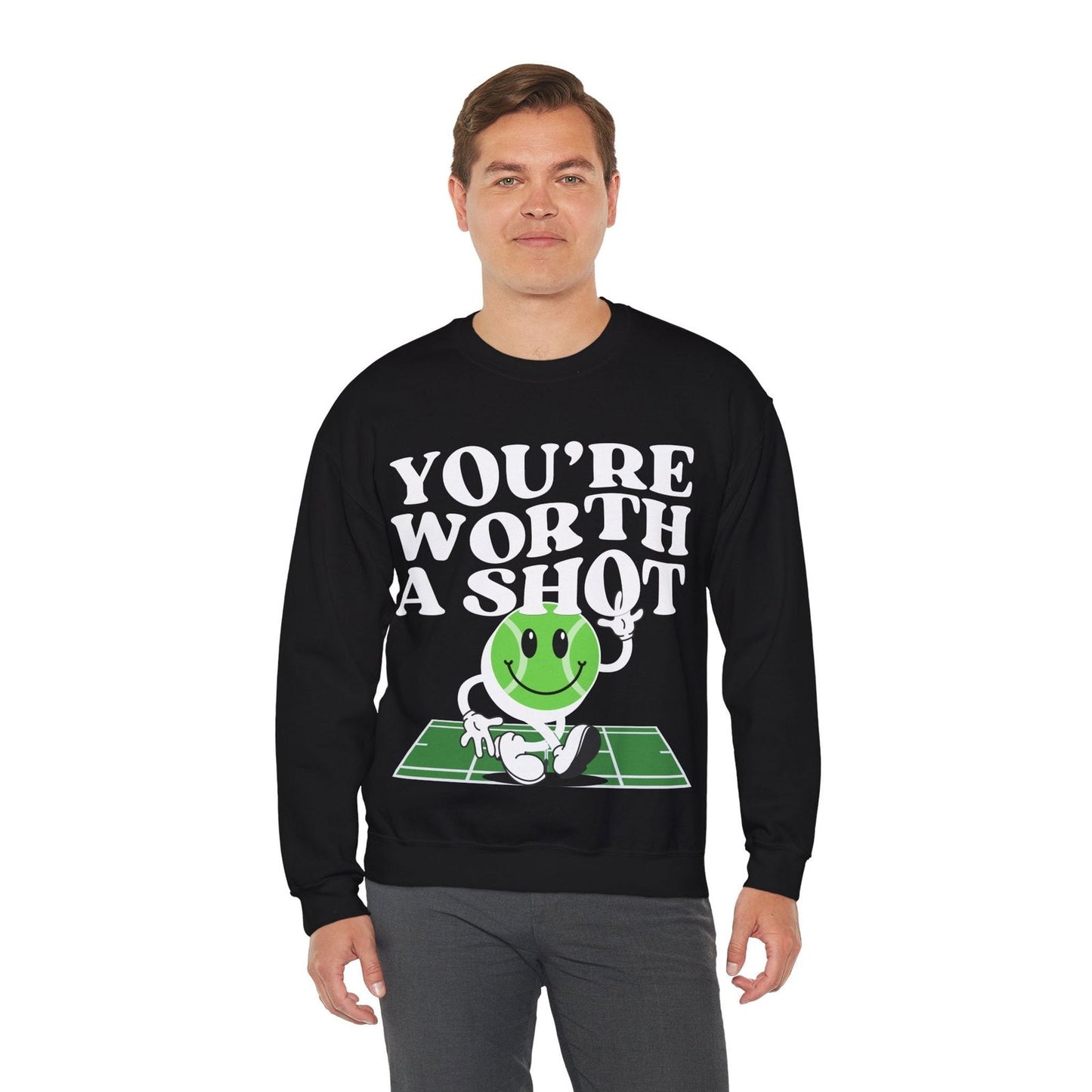 YOU'RE WORTH A SHOT - Tennis Sweatshirt - GRANDSLAM PH