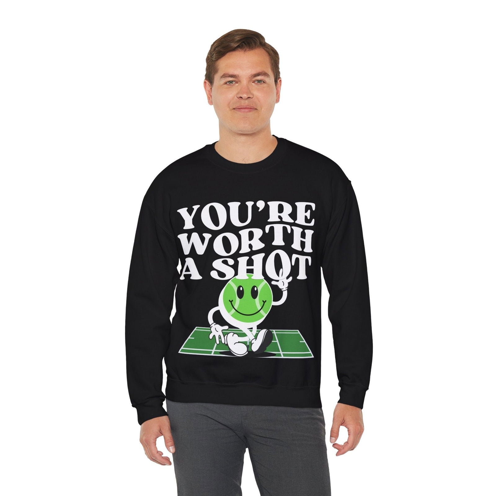 YOU'RE WORTH A SHOT - Tennis Sweatshirt - GRANDSLAM PH