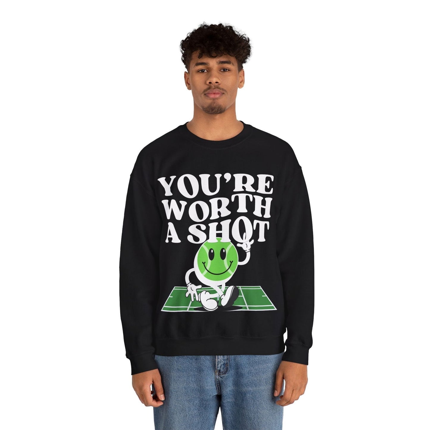 YOU'RE WORTH A SHOT - Tennis Sweatshirt - GRANDSLAM PH