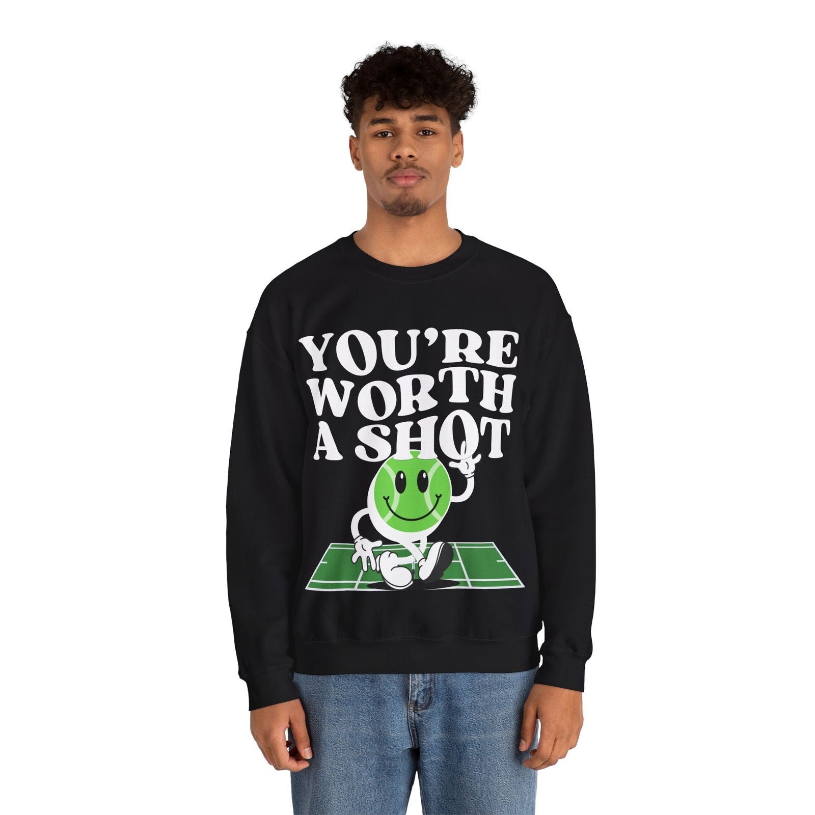 YOU'RE WORTH A SHOT - Tennis Sweatshirt - GRANDSLAM PH