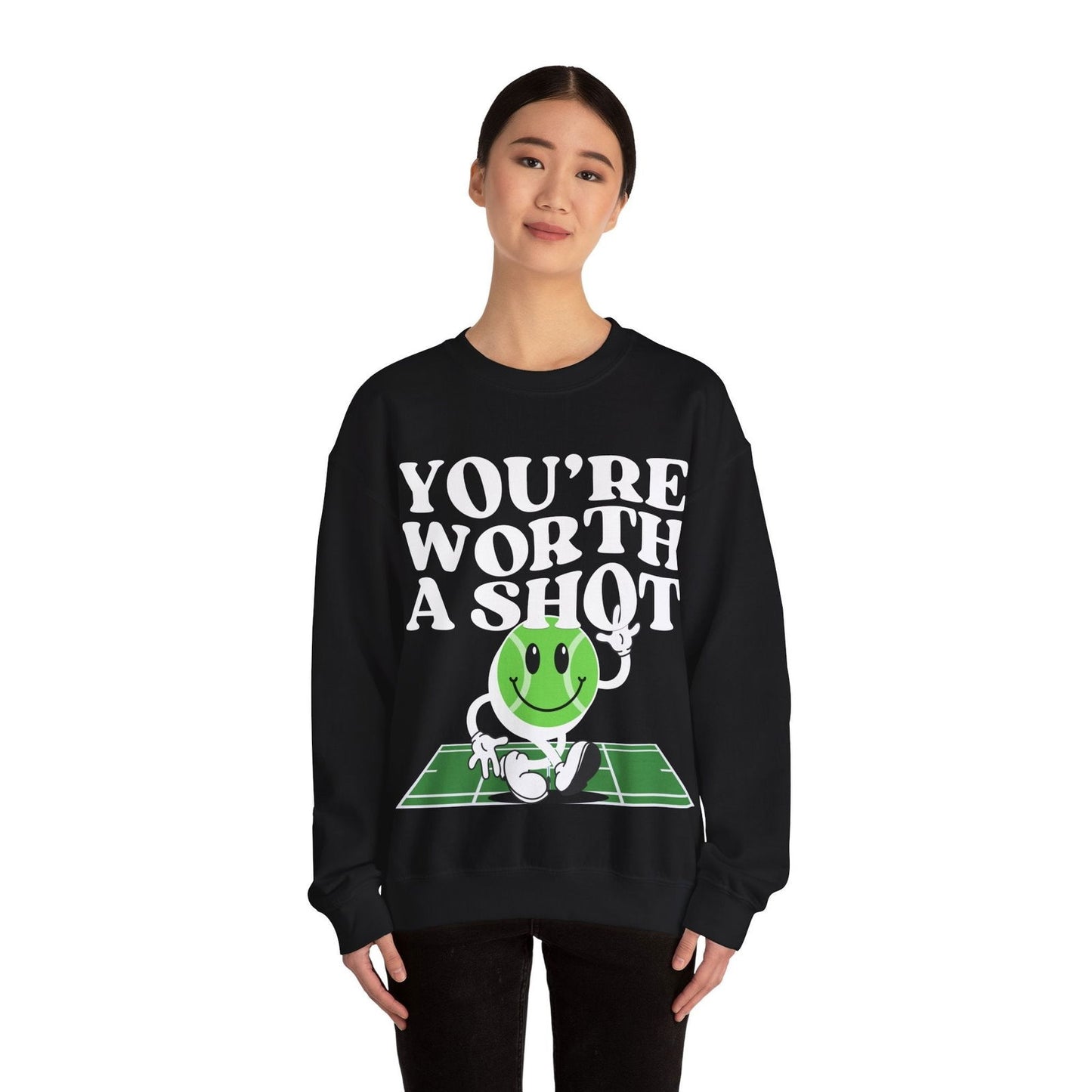 YOU'RE WORTH A SHOT - Tennis Sweatshirt - GRANDSLAM PH