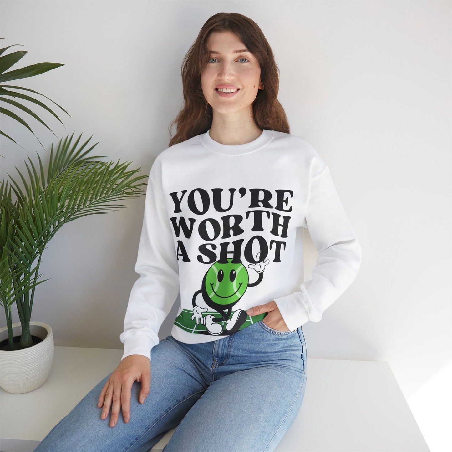 YOU'RE WORTH A SHOT - Tennis Sweatshirt - GRANDSLAM PH