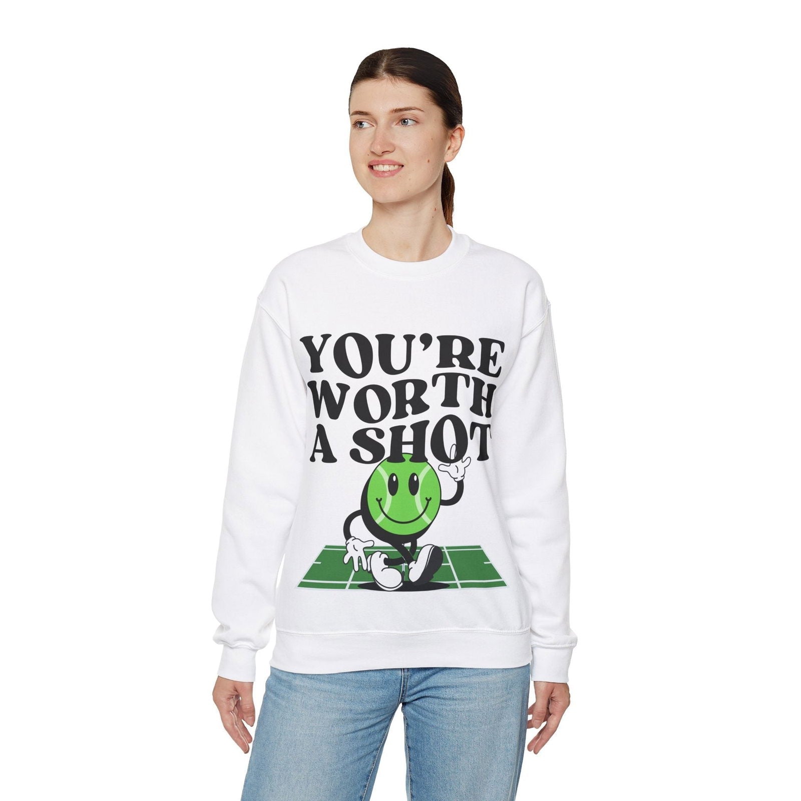 YOU'RE WORTH A SHOT - Tennis Sweatshirt - GRANDSLAM PH