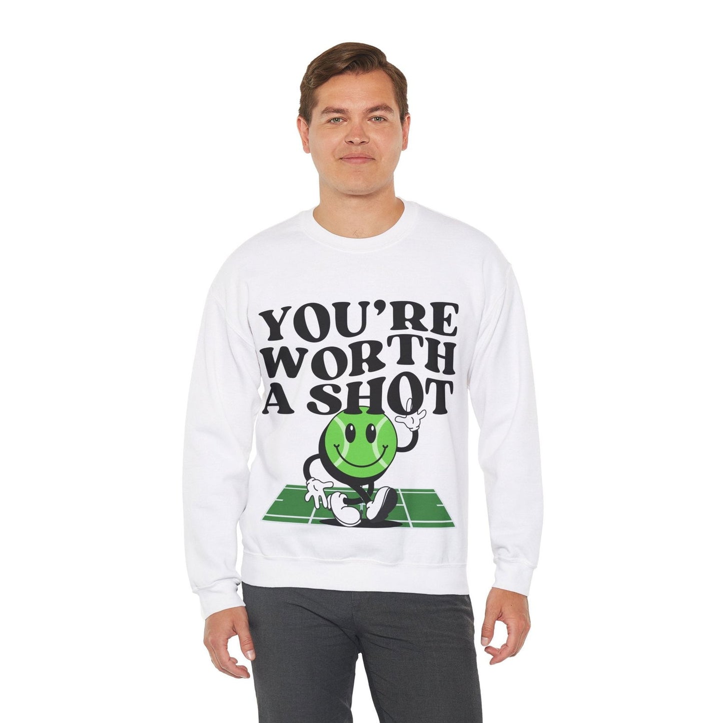 YOU'RE WORTH A SHOT - Tennis Sweatshirt - GRANDSLAM PH
