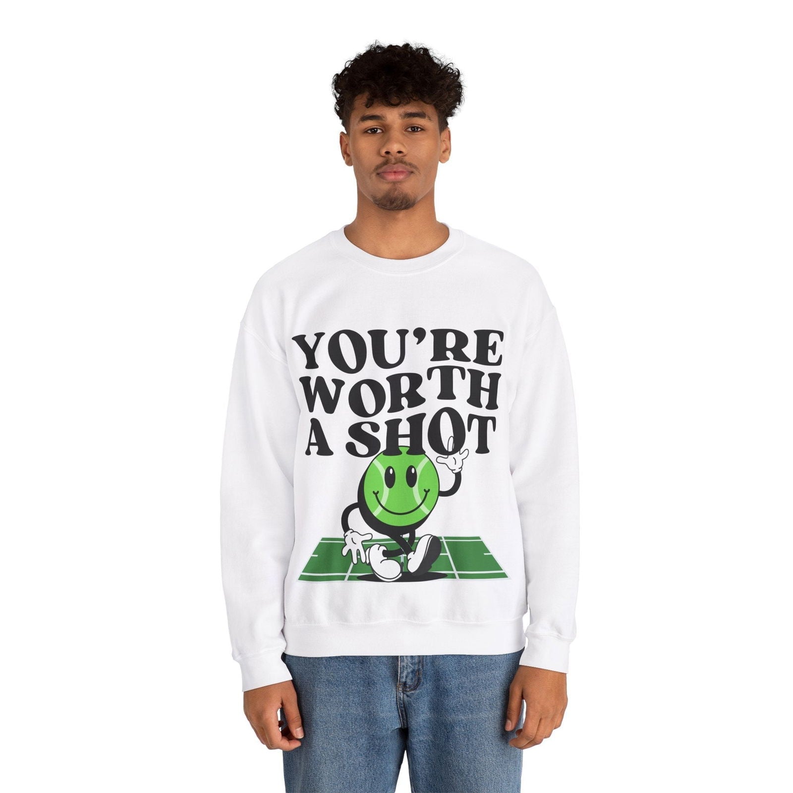 YOU'RE WORTH A SHOT - Tennis Sweatshirt - GRANDSLAM PH