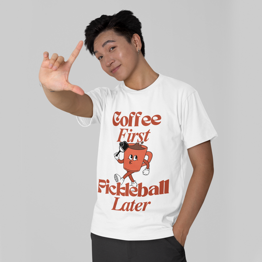 COFFEE FIRST 3 - Pickleball (Basic Tee)