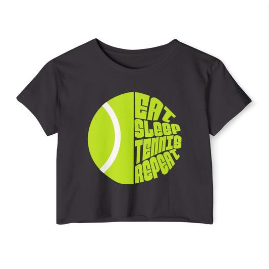 EAT SLEEP 2 - Tennis Crop Top