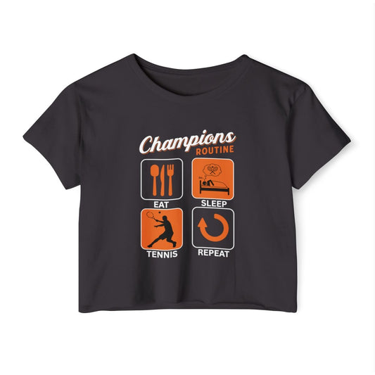 CHAMPIONS ROUTINE - Tennis Crop Top