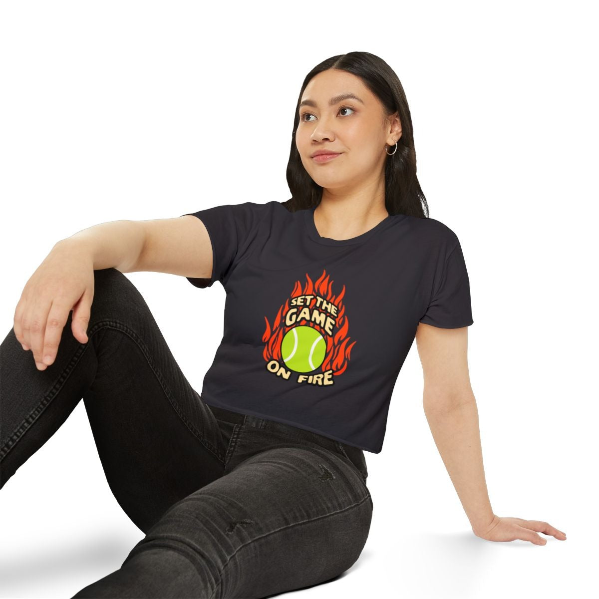 ON FIRE - Tennis Crop Top