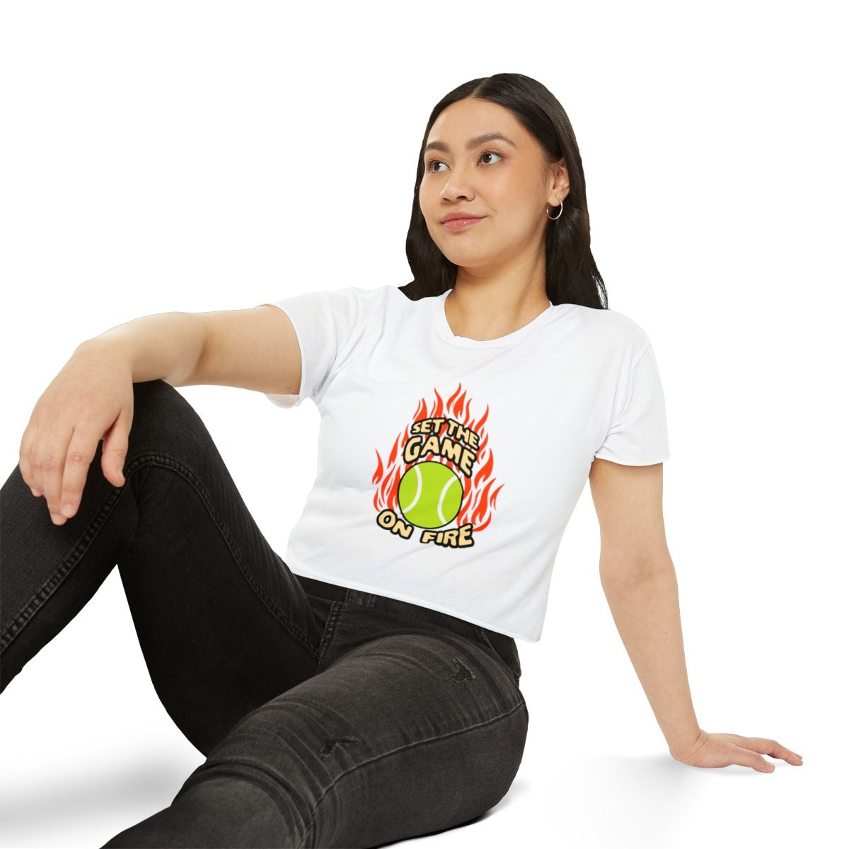 ON FIRE - Tennis Crop Top