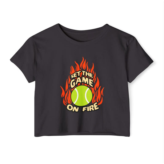 ON FIRE - Tennis Crop Top