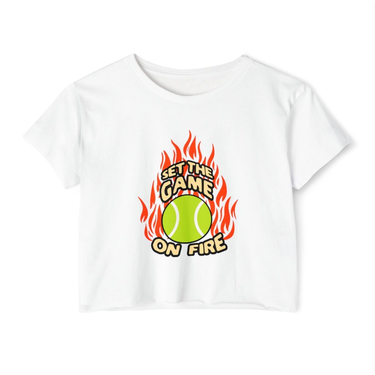 ON FIRE - Tennis Crop Top