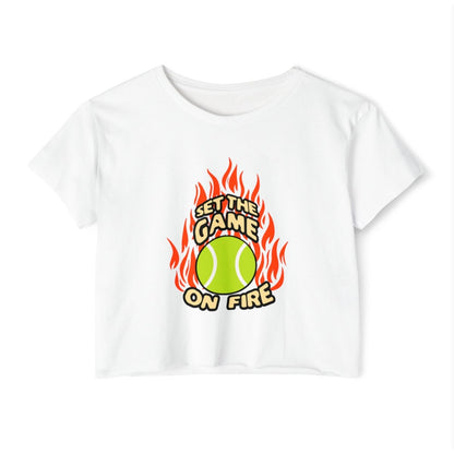 ON FIRE - Tennis Crop Top