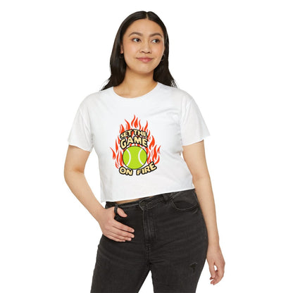 ON FIRE - Tennis Crop Top