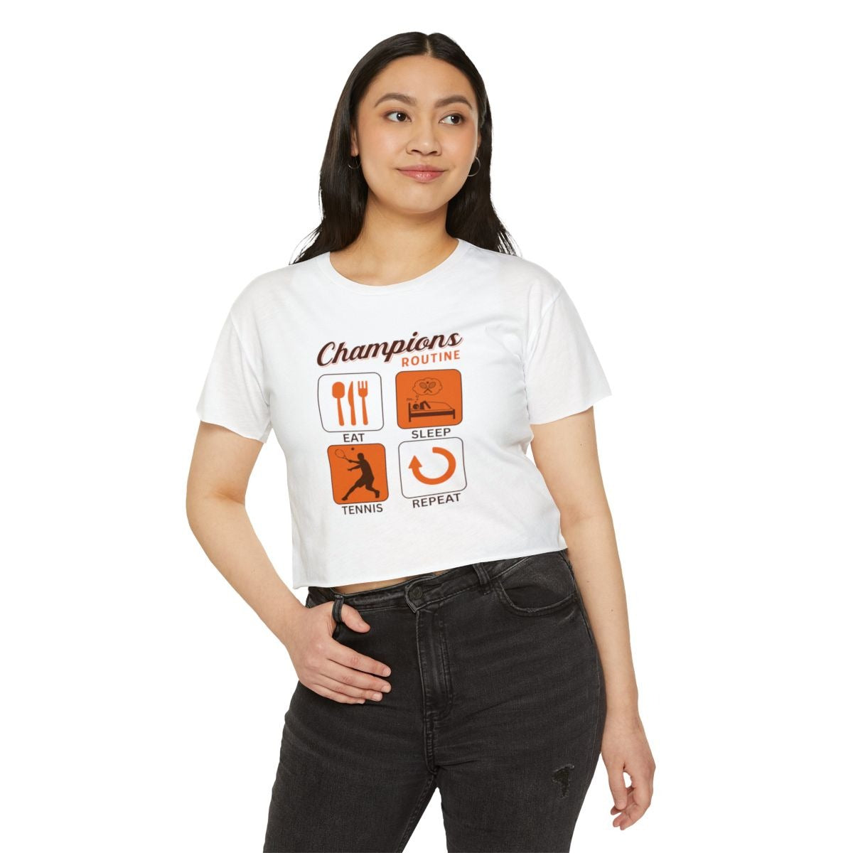 CHAMPIONS ROUTINE - Tennis Crop Top