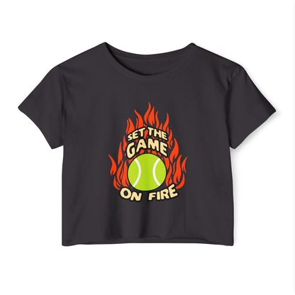 ON FIRE - Tennis Crop Top