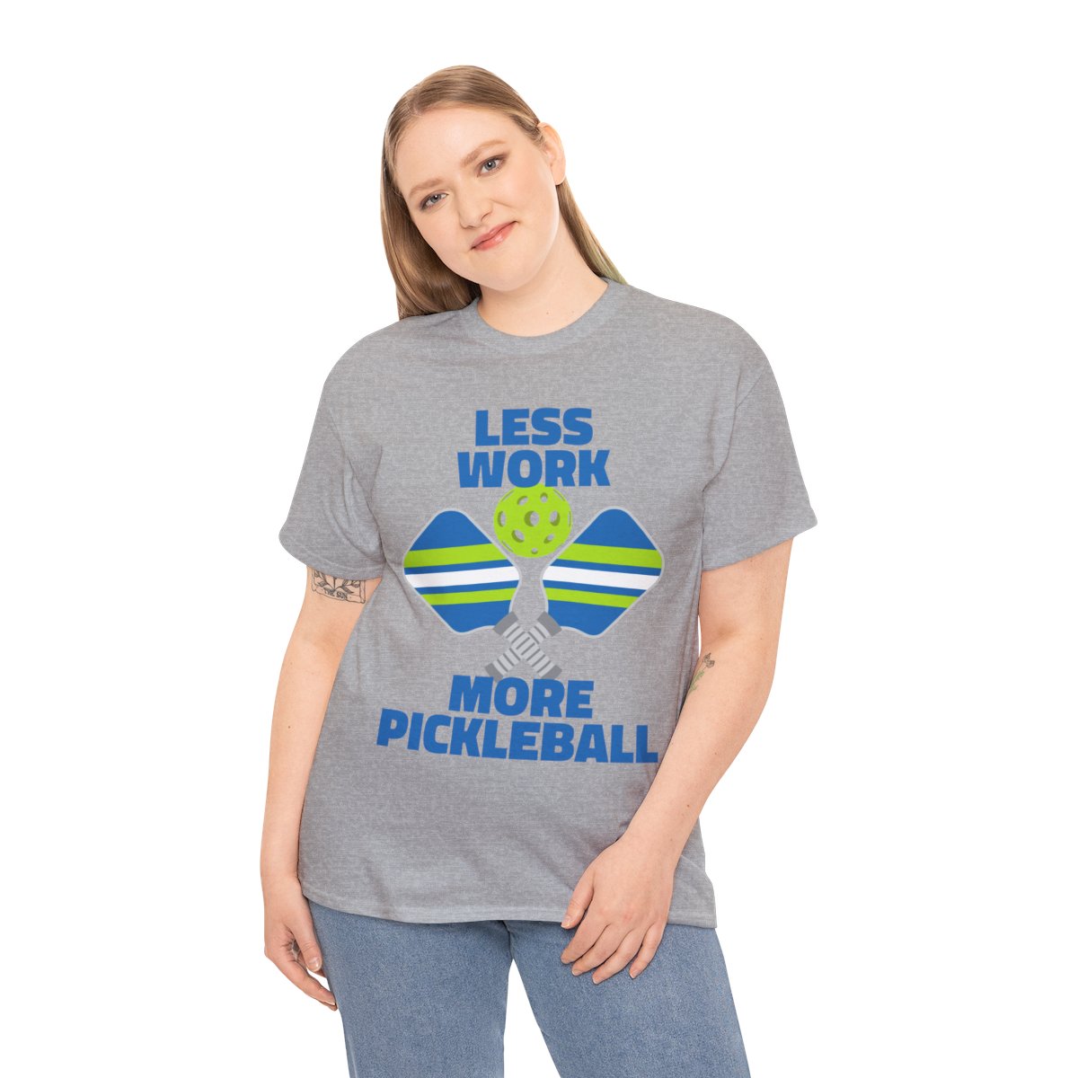 LESS WORK, MORE PICKLEBALL - Pickleball (Basic Tee)