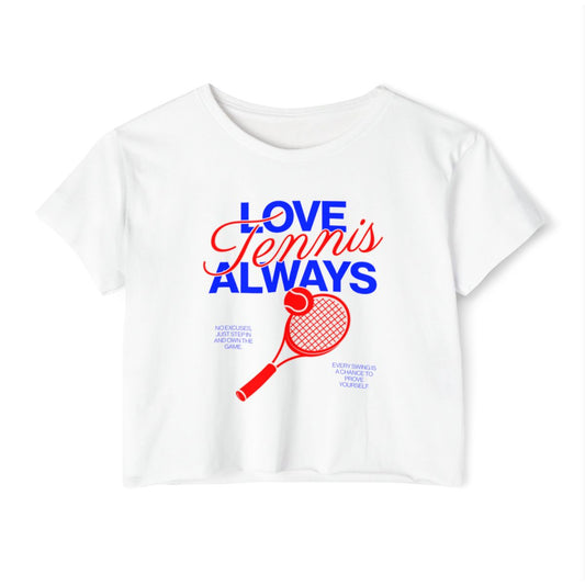 LOVE TENNIS ALWAYS - Tennis Crop Top
