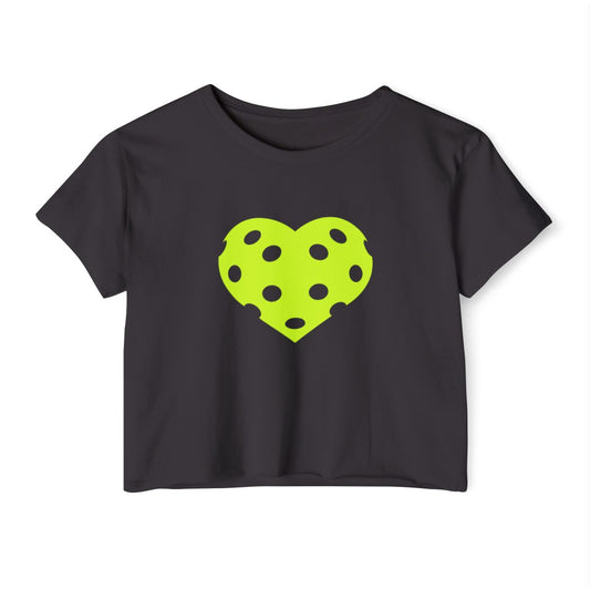 HEART PICKLEBALL 1 - Pickleball (Crop Top)