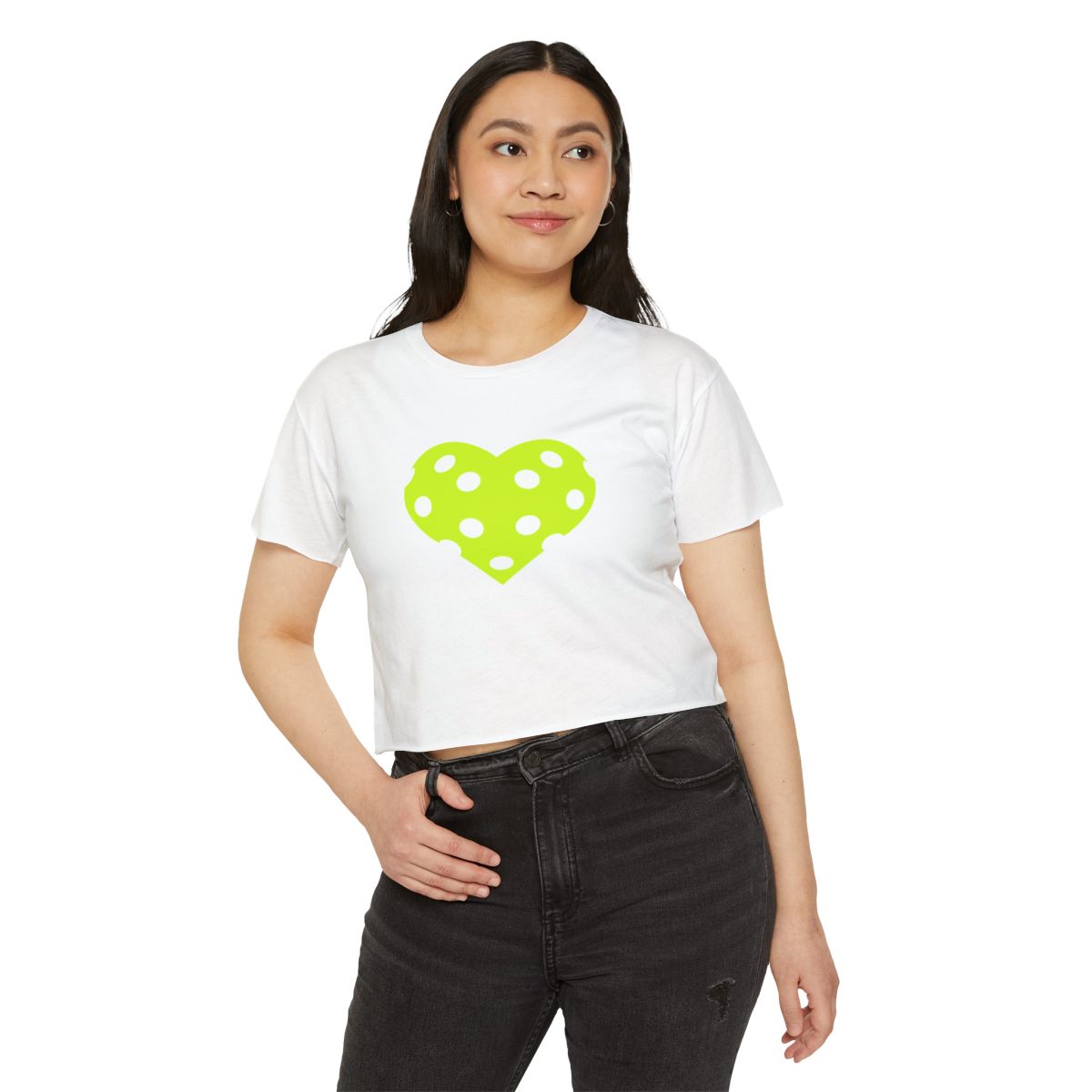 HEART PICKLEBALL 1 - Pickleball (Crop Top)