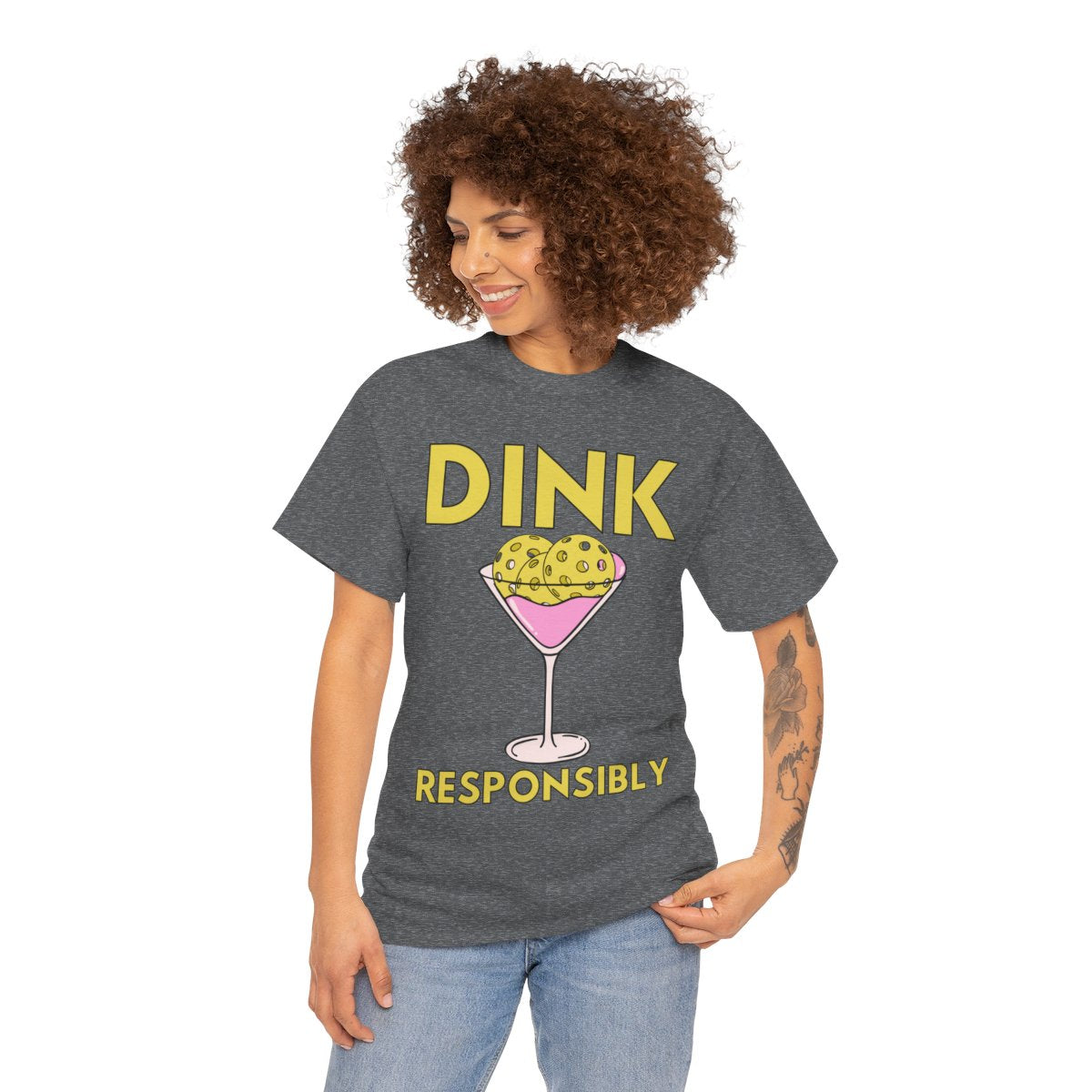 DINK RESPONSIBLY - Pickleball (Basic Tee)