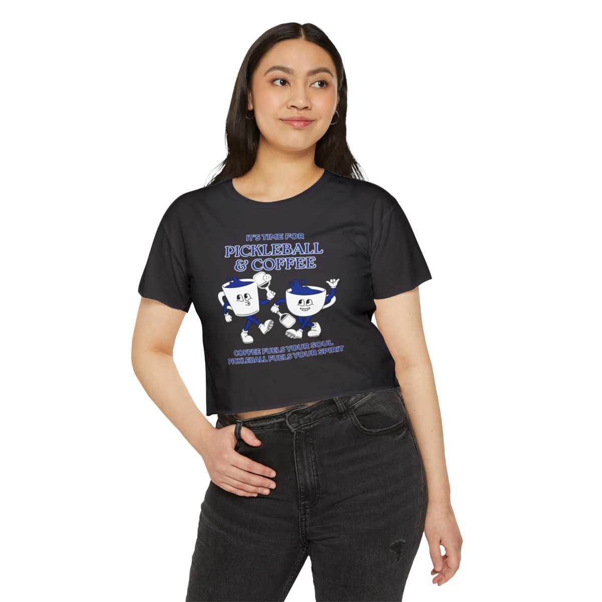 COFFEE & PICKLEBALL 3 - Pickleball (Crop Top)