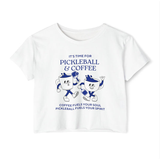 COFFEE & PICKLEBALL 3 - Pickleball (Crop Top)