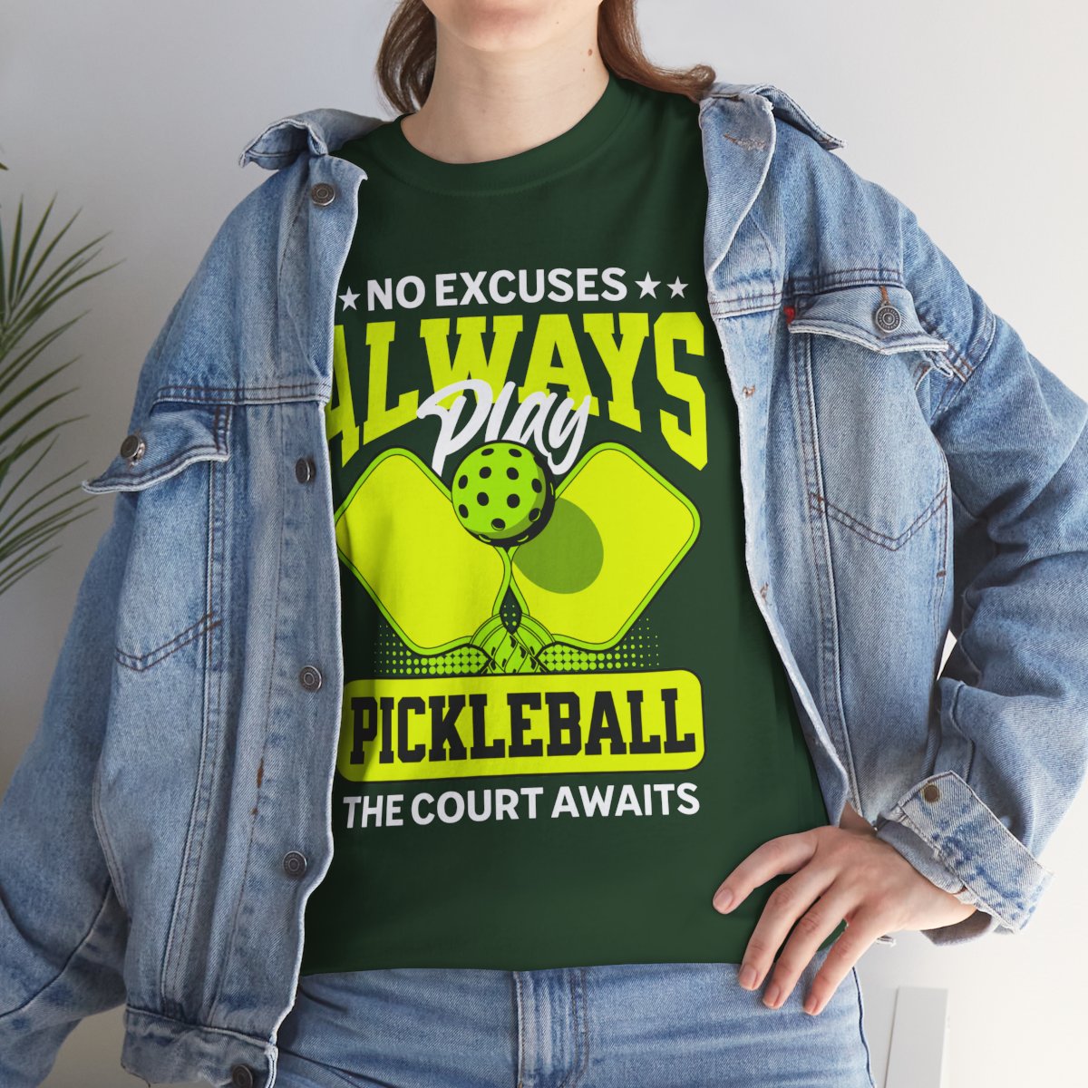 NO EXCUSES - Pickleball (Basic Tee)