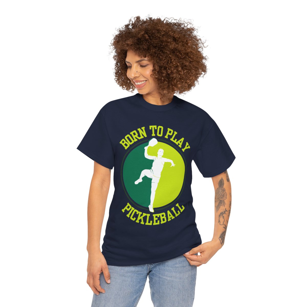 BORN TO PLAY PICKLEBALL- Pickleball (Basic Tee)