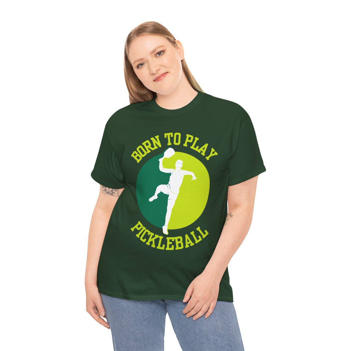 BORN TO PLAY PICKLEBALL- Pickleball (Basic Tee)