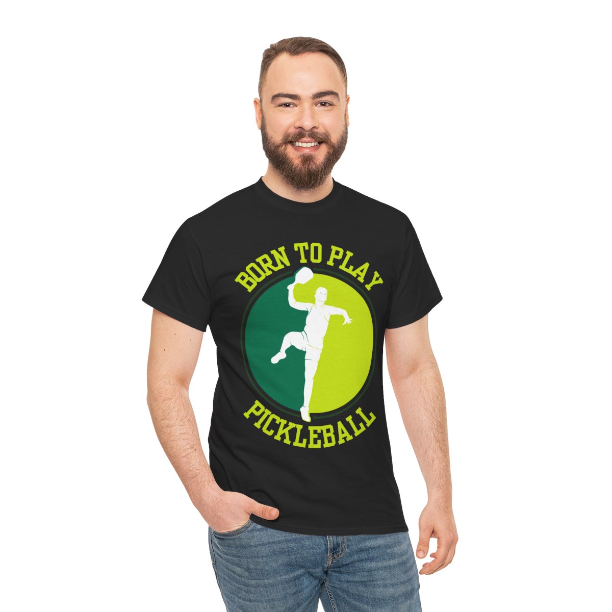 BORN TO PLAY PICKLEBALL- Pickleball (Basic Tee)