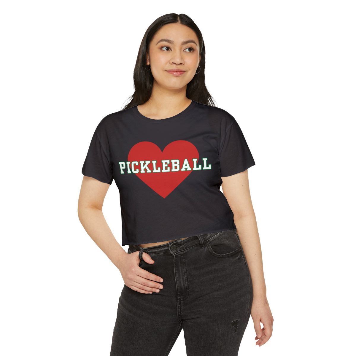 HEART PICKLEBALL 3 - Pickleball (Crop Top)