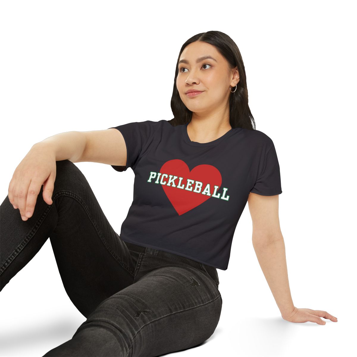 HEART PICKLEBALL 3 - Pickleball (Crop Top)