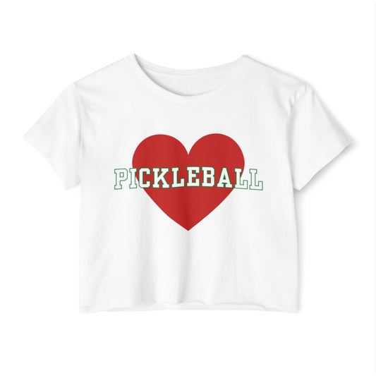 HEART PICKLEBALL 3 - Pickleball (Crop Top)