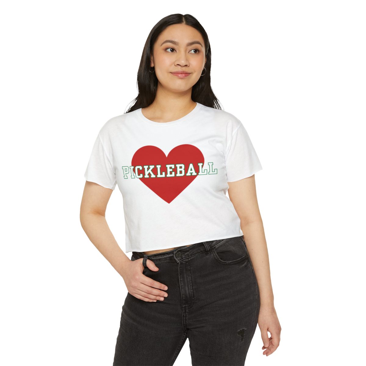 HEART PICKLEBALL 3 - Pickleball (Crop Top)
