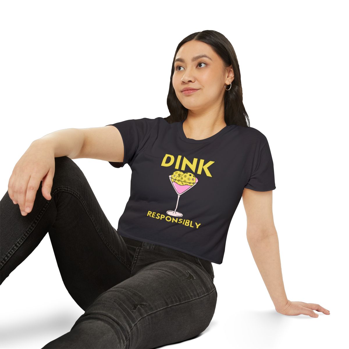 DINK RESPONSIBLY - Pickleball (Crop Top)