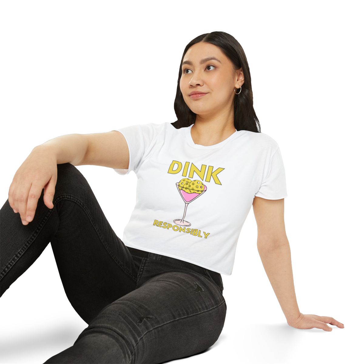 DINK RESPONSIBLY - Pickleball (Crop Top)