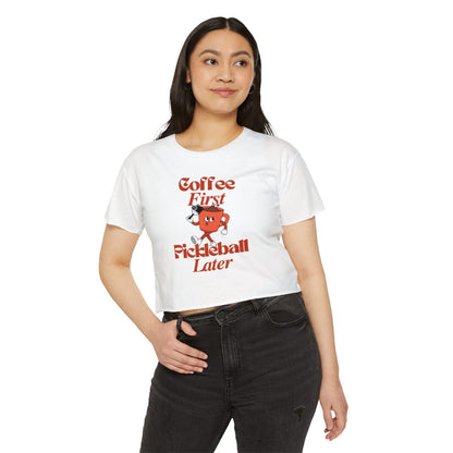 COFFEE FIRST 3 - Pickleball (Crop Top)