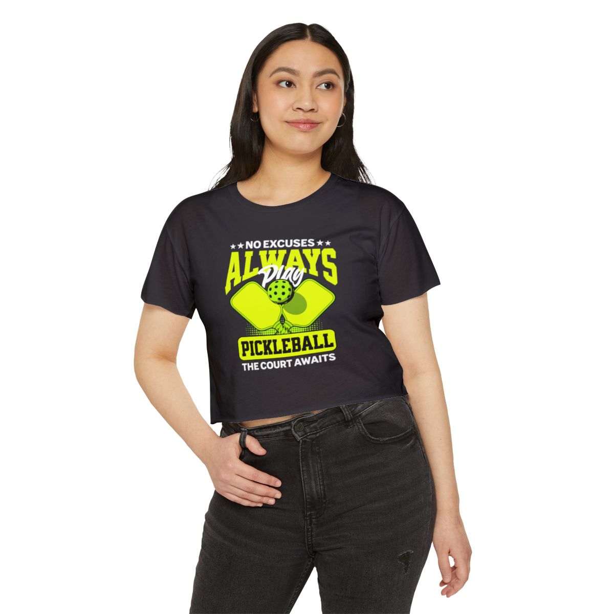 NO EXCUSES - Pickleball (Crop Top)
