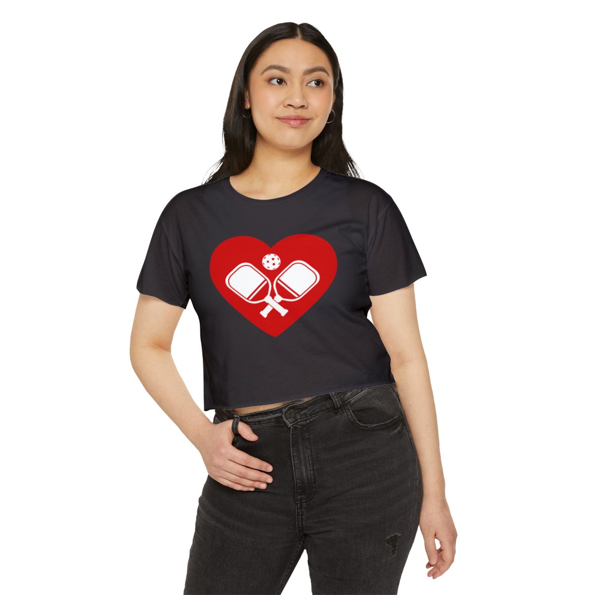 HEART PICKLEBALL 4 - Pickleball (Crop Top)