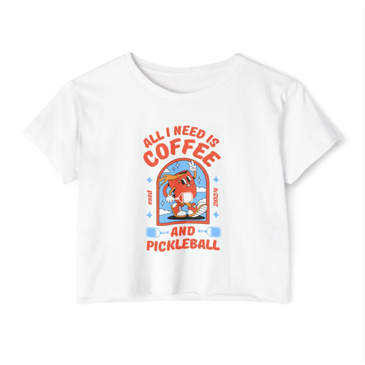 COFFEE & PICKLEBALL 2 - Pickleball (Crop Top)