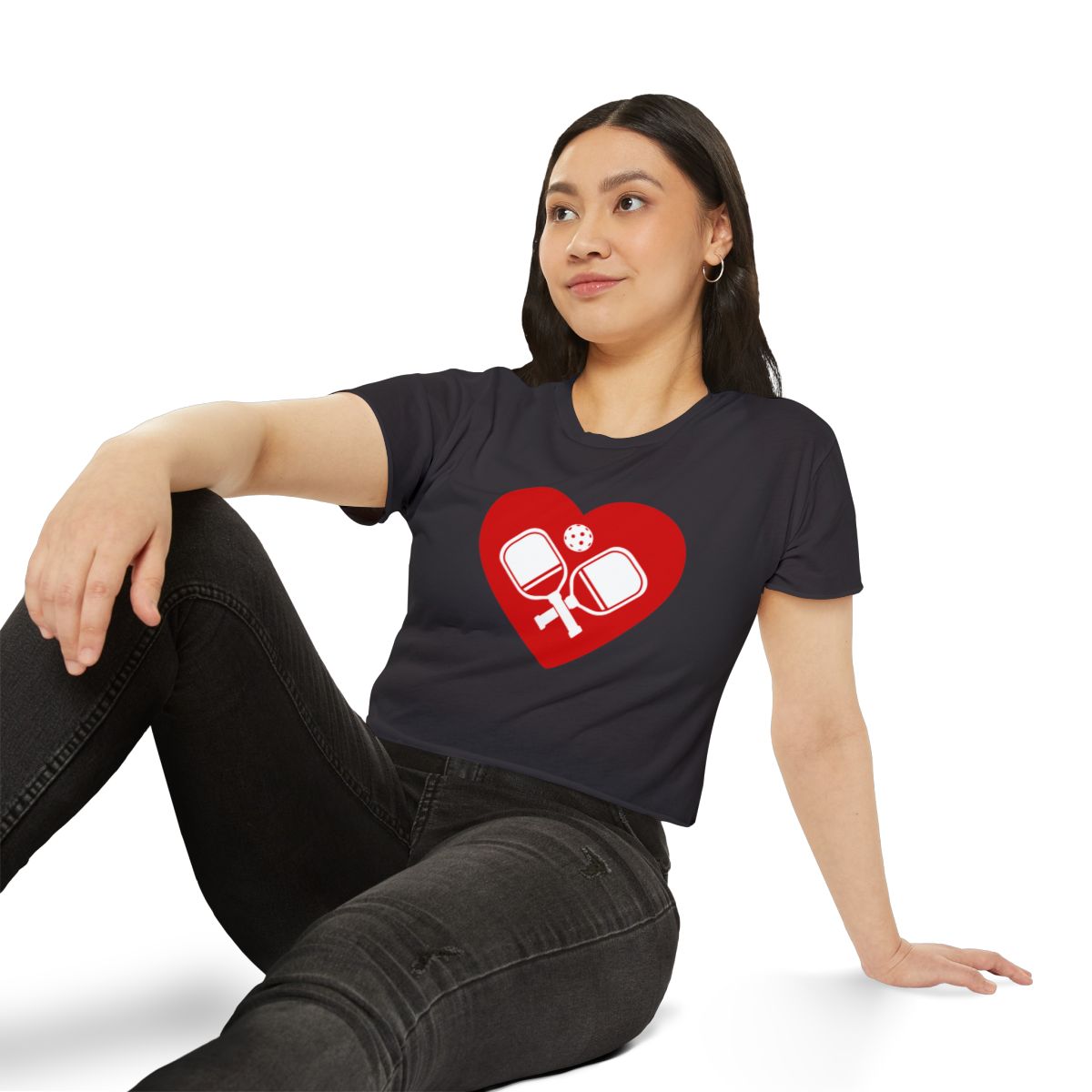 HEART PICKLEBALL 4 - Pickleball (Crop Top)
