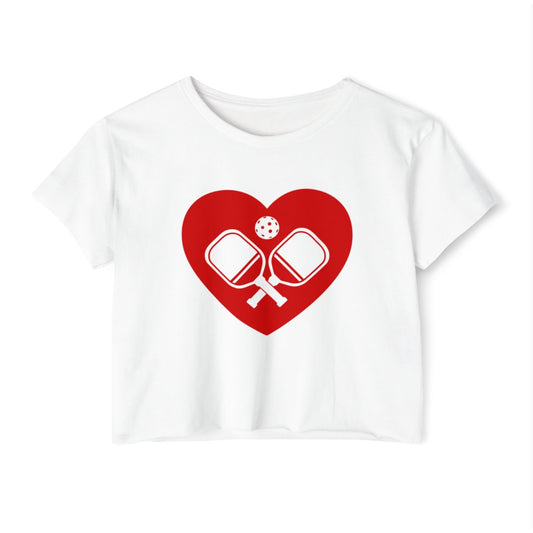 HEART PICKLEBALL 4 - Pickleball (Crop Top)